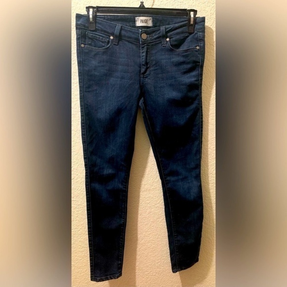 Paige Dark Blue Denim Jeans